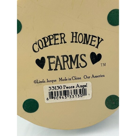 Copper Honey Farms Peace Angel 33130 Figure Linda Jacque Blue Doves Farmhouse - Picture 14 of 16